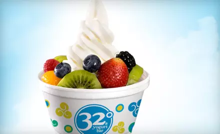 $6 for $12 Worth of Self-Serve Frozen Yogurt at 32 Degrees A Yogurt Bar - Primary Image