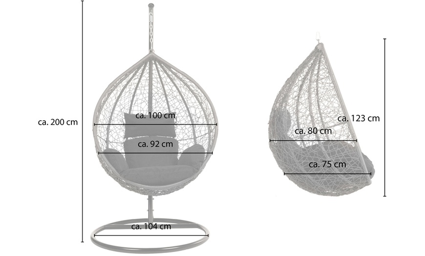 Image 21: Home Deluxe Polyrattan-Hängesessel CIELO