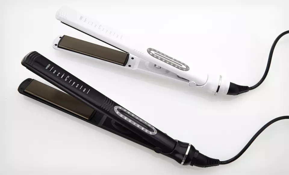 $29.99 for an Amore White or Black Crystal Flat Iron ($200 List Price). Free Shipping and Returns. - Primary Image