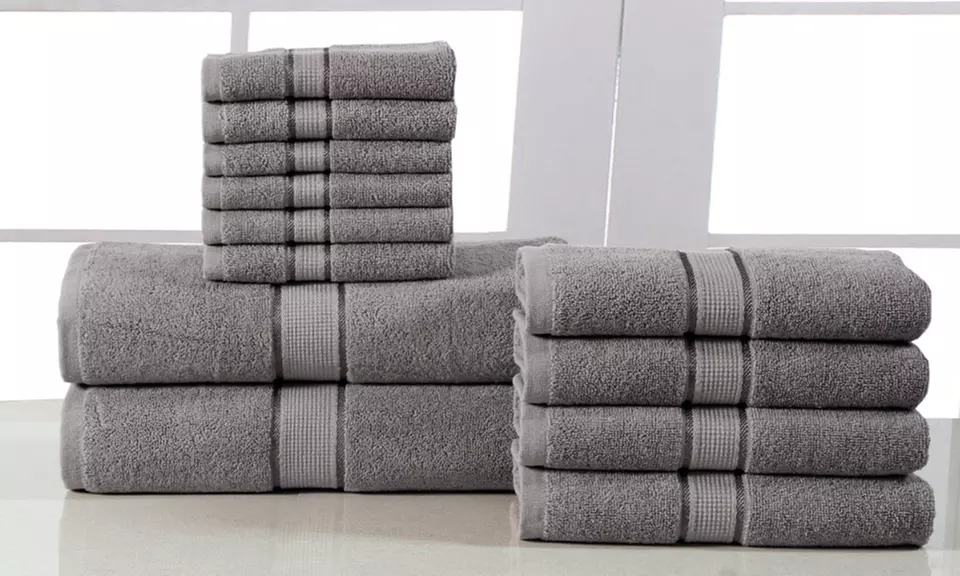 600gsm 100% Egyptian Cotton Towel Set (12-Piece) - Primary Image