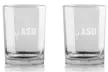 Duck House NCAA 12 Oz. Clear Rock Whiskey Glass Set (2-Pack) - Second Medium
