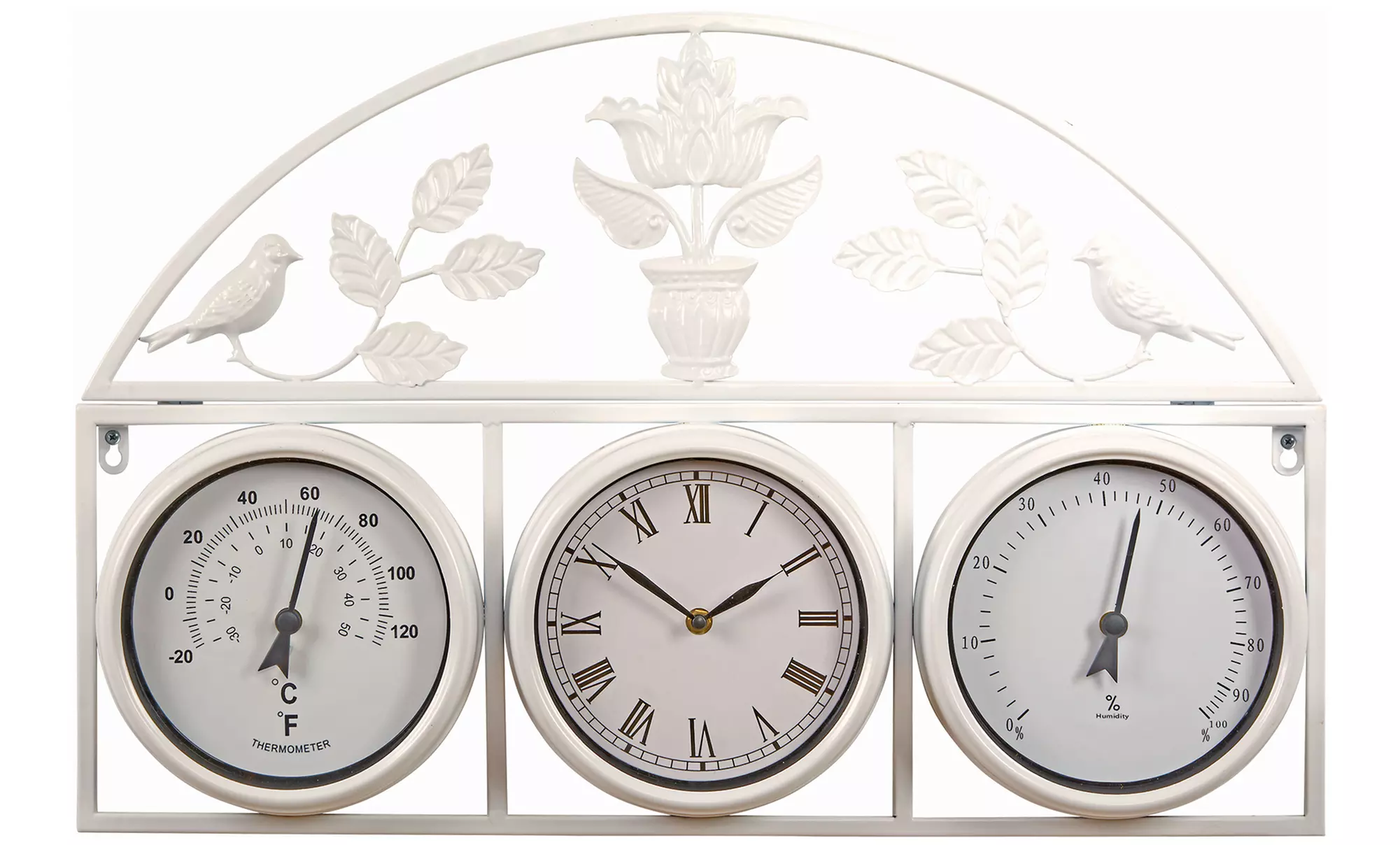 Garden Clock and Weather Station - Black, Grey or Cream
