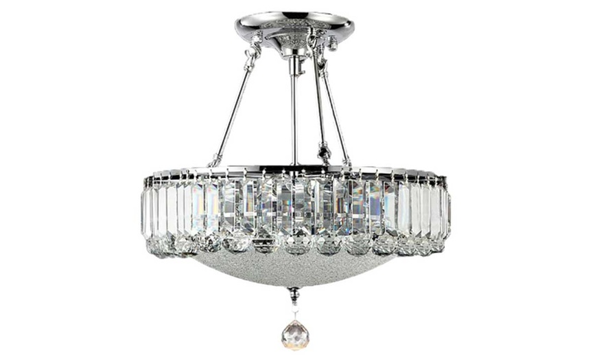 Image 1: Large Round Sparkling Chandelier