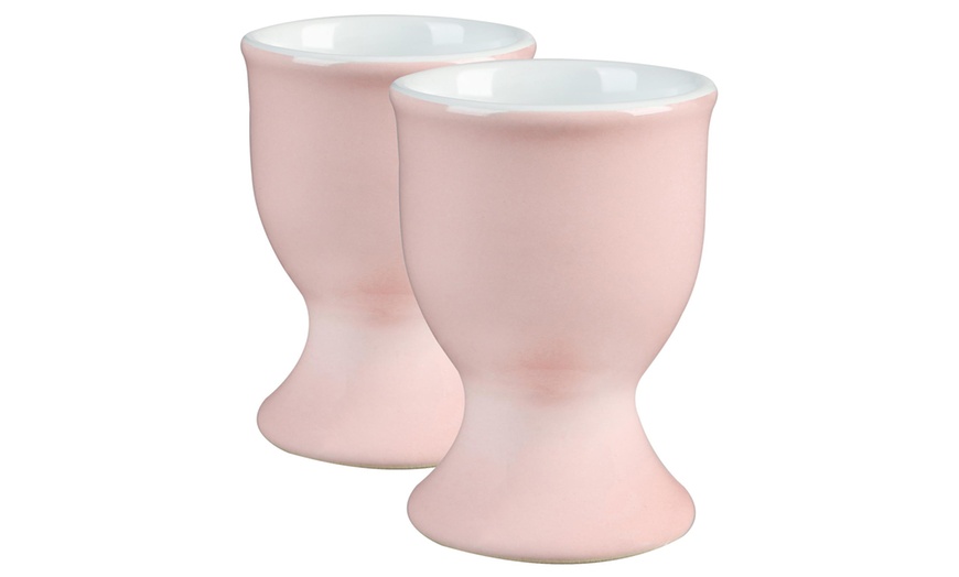 Image 7: Two-Pack of Argon Tableware Coloured Ceramic Egg Cups