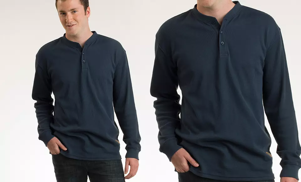 Skechers for Work Thermal Henley Top. Multiple Colors Available. Free Returns. - Second Medium