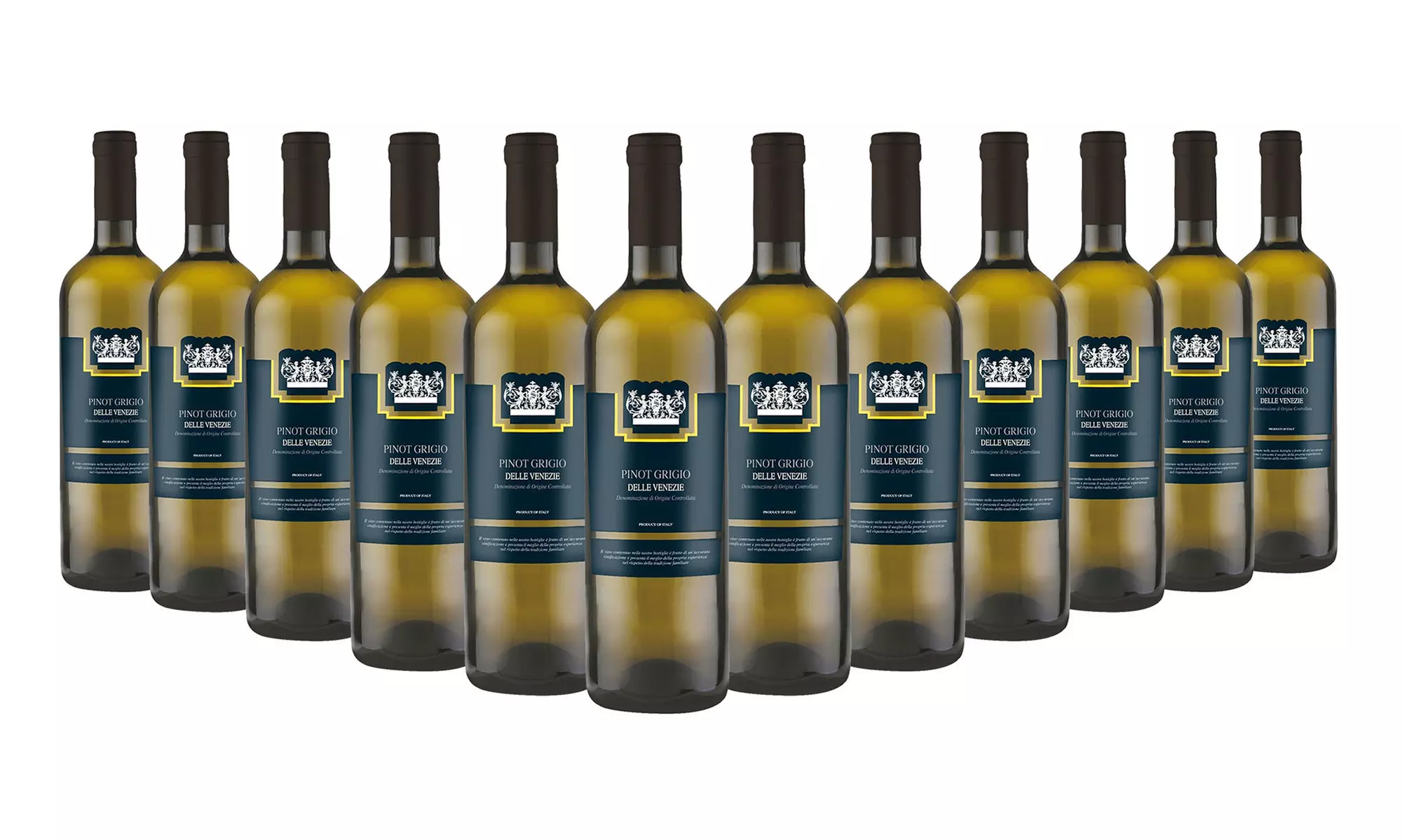 6 o 12 botellas de vinos blancos italianos: Soave, Grillo y Pinot Grigio - Second Medium