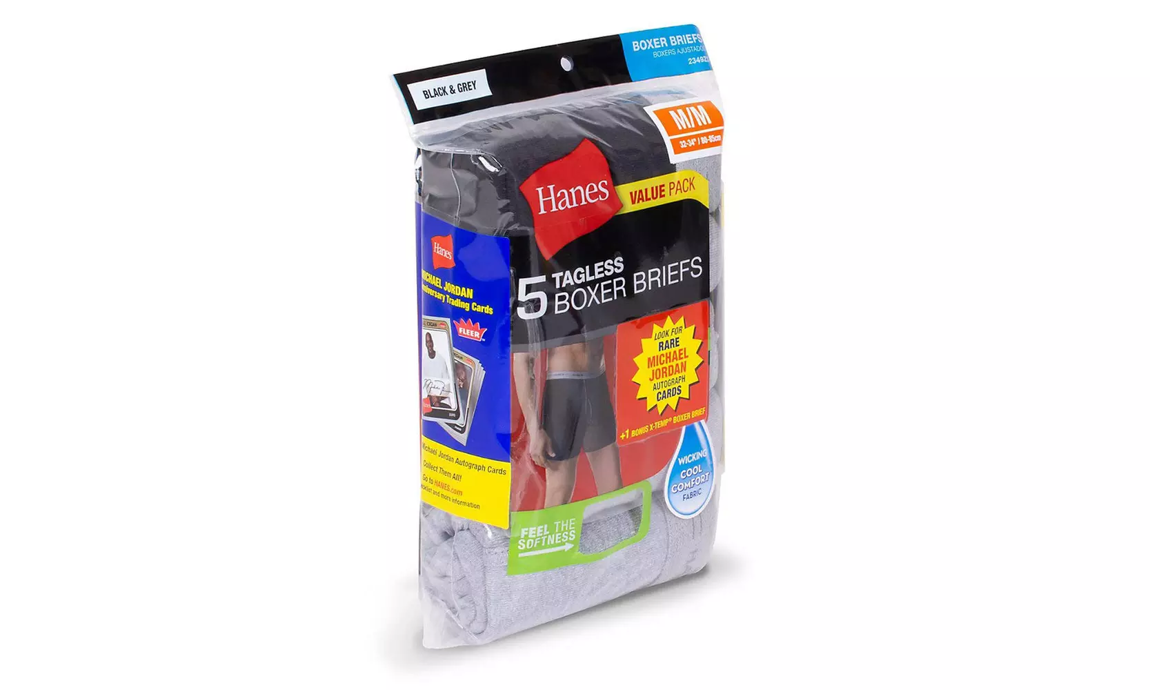 Hanes Men's Michael Jordan Collector's Edition Boxer Briefs in Assorted Colors (6-Pack) - Second Medium