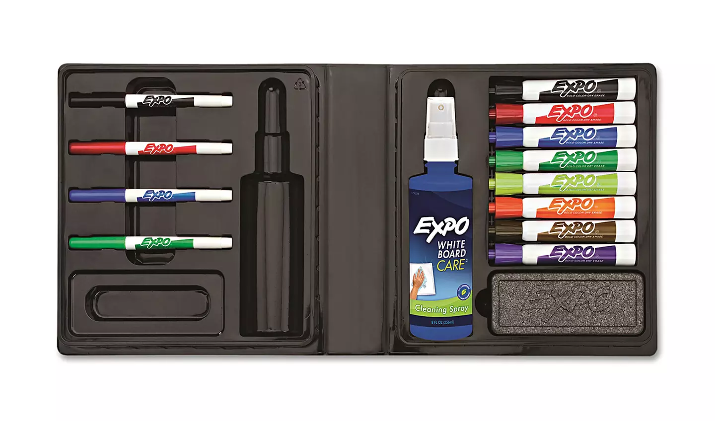 Dry Erase Markers, Eraser, and Cleaner Set - Primary Image