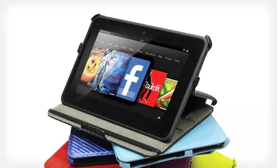 $13.99 for a Jivo Folio and Stylus for a 7-Inch Kindle Fire HD in Pink, Teal, or Yellow ($39.99 List Price) - Primary Image