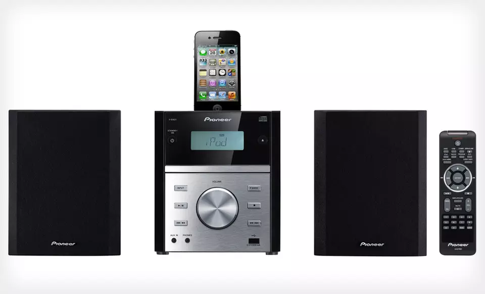 $119 for a Pioneer Micro Hi-Fi Stereo System with iPod/iPhone Dock, FM Tuner, USB, and CD Player ($179 List Price) - Primary Image