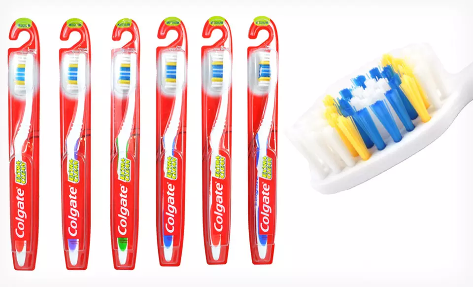 Six-Pack of Colgate Extra Clean Easy-Grip Soft or Medium Toothbrushes (67% Off) - Primary Image