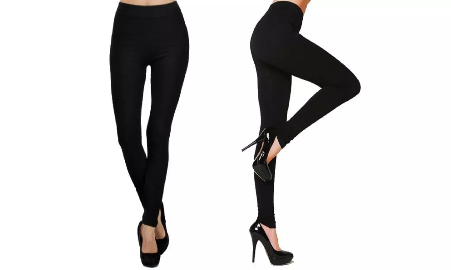 Women's Seamless Black Leggings (4-Pack) - Second Medium