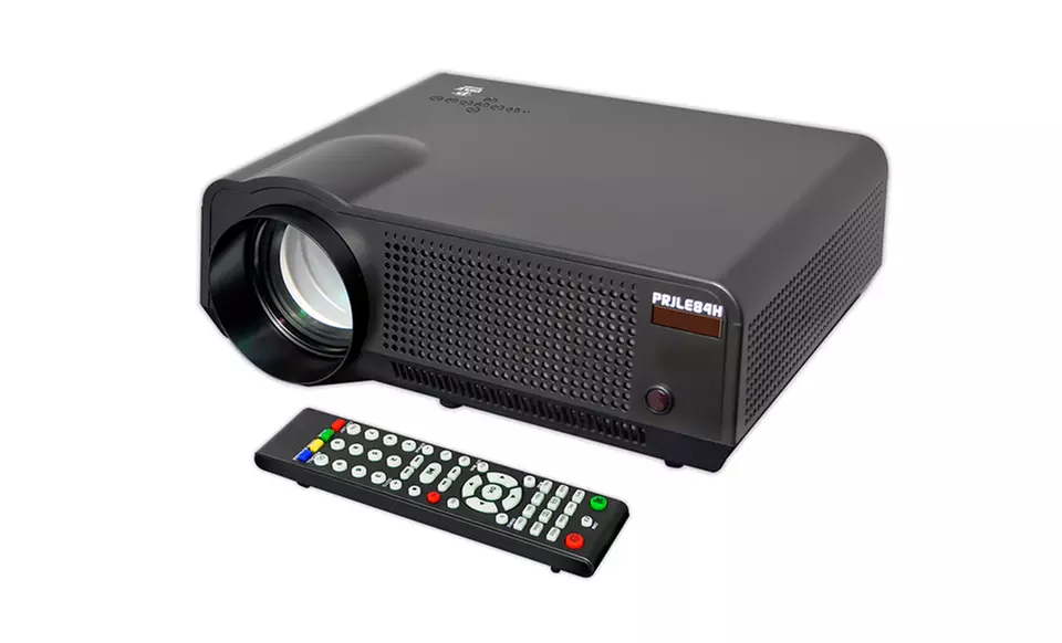 Pyle HD Widescreen Projector with Up to 120-Inch Viewing Screen, Built-In Speakers, USB Flash Reader, and 1080p - Primary Image