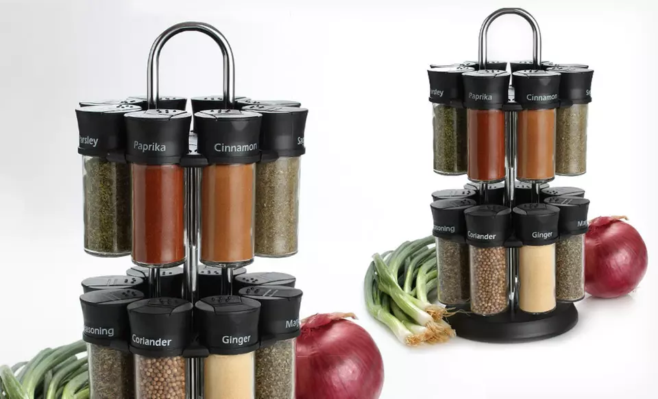 $26.99 for an Olde Thompson 16-Jar Spice Rack with Spices Rack ($39.99 List Price). Free Shipping and Free Returns. - Primary Image