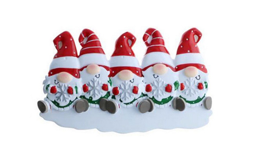 Image 6: Personalized Gnome Family Santa Claus Christmas Tree Ornaments