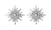 Sterling Silver Starburst Stud Earrings with crystals from Swarovski