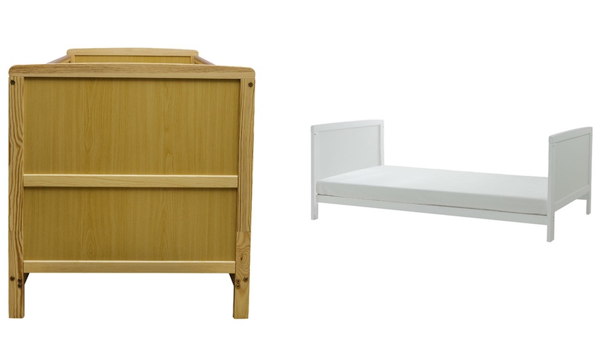 Image 1: Cot Bed and Mattress Bundle