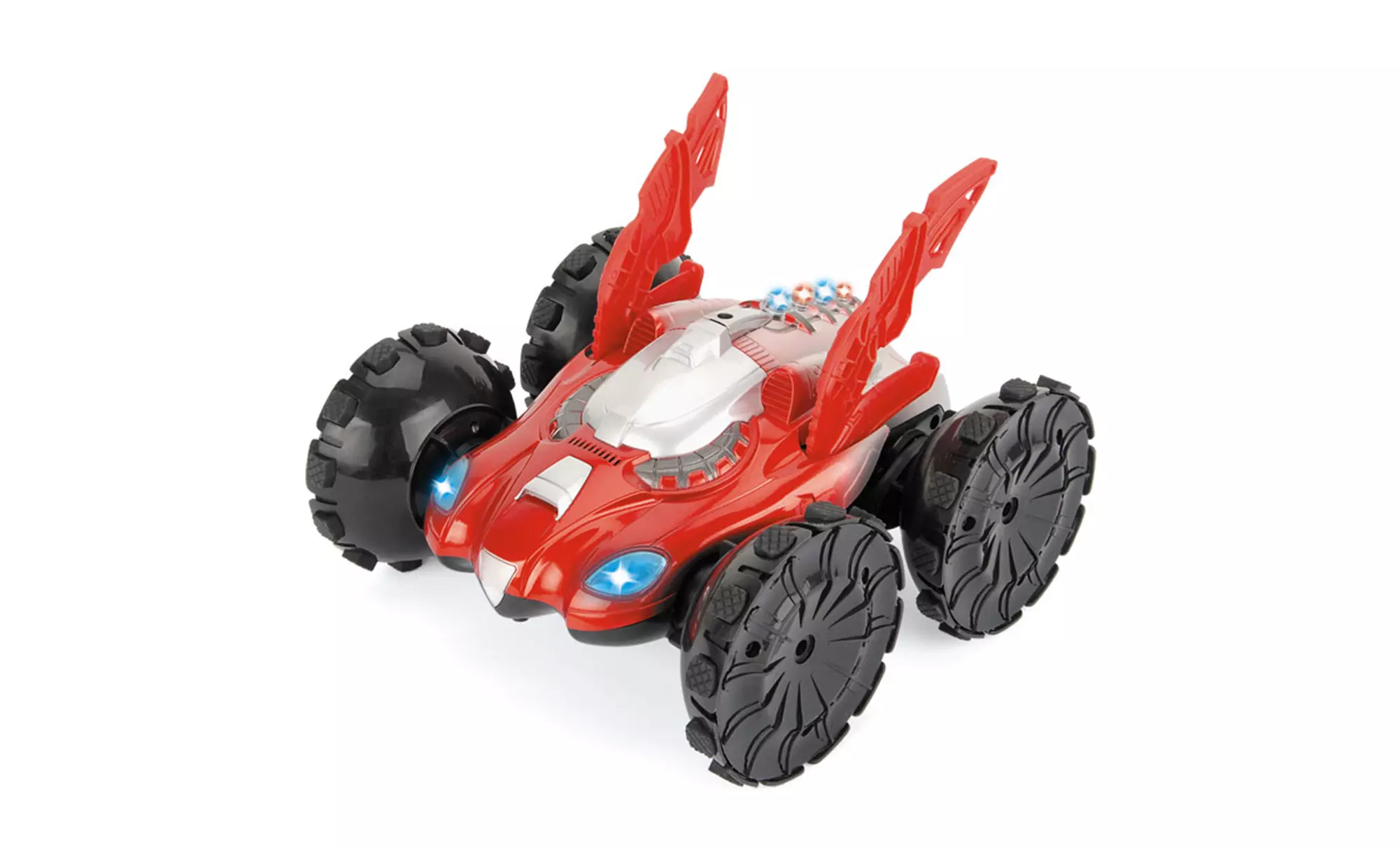 Microgear 1:36 RC Psycho Assault on Water and Land Stunt Car in Blue, Green, or Red. Free Returns. - Second Medium