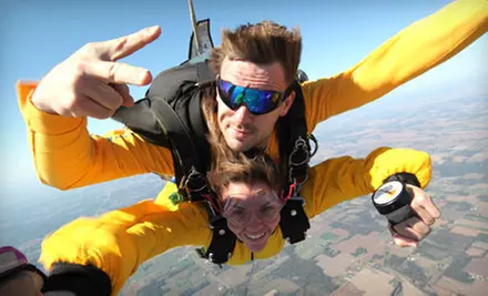 Tandem Skydiving with Optional Photos at Skydive Great Lakes in Goshen (Up to 48% Off). Five Options Available. - Primary Image