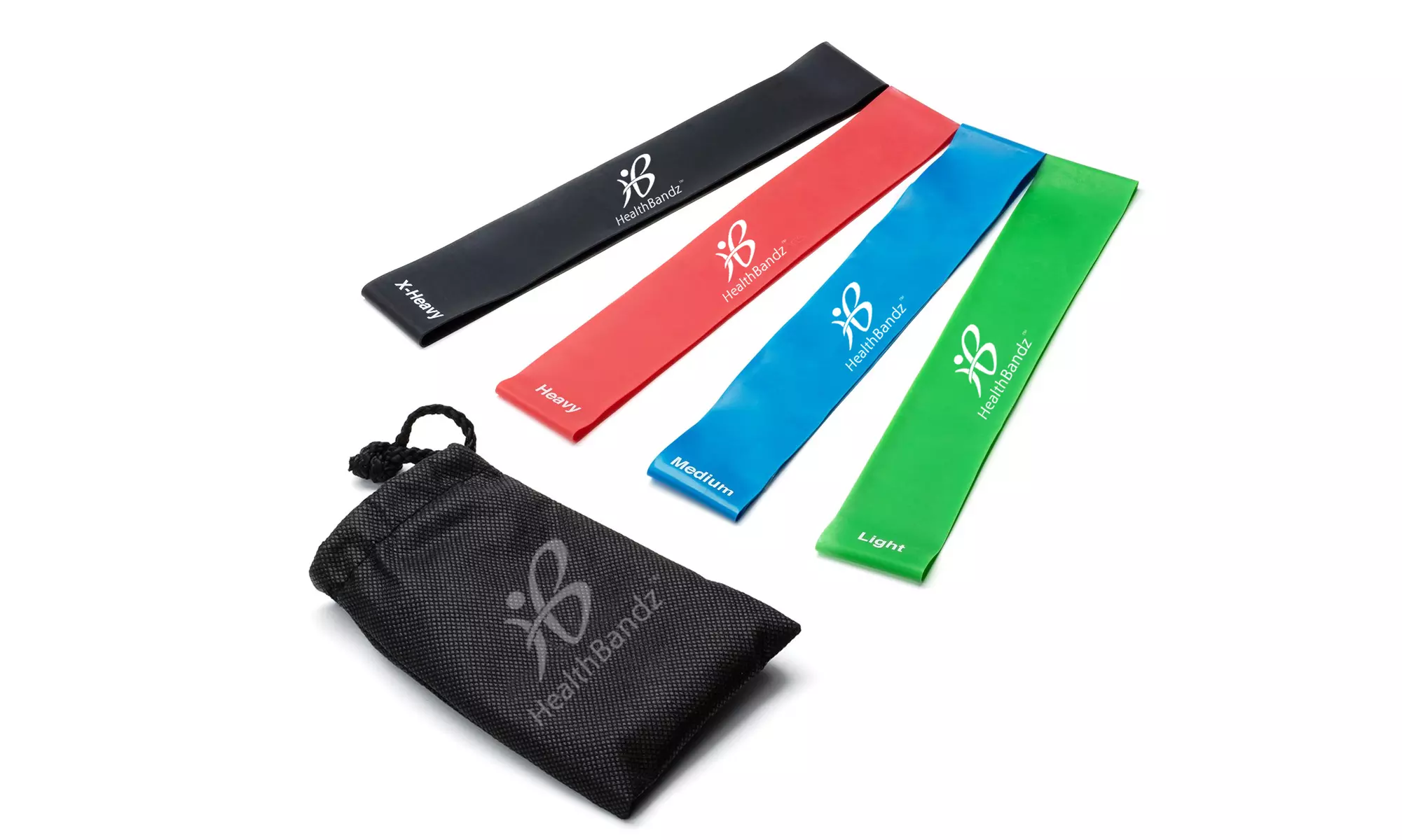 Resistance Exercise Band Set (4-Piece) with Travel Case - Primary Image