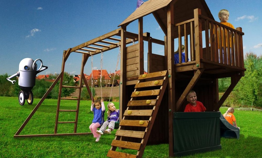 Image 2: Solid Wood Climbing Frames