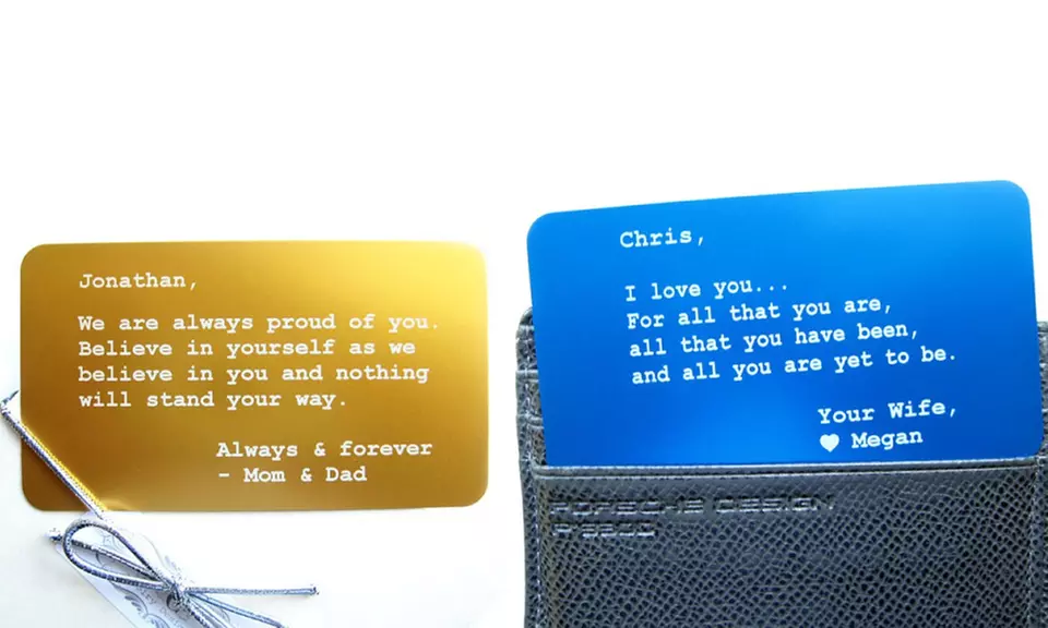 $11.99 for a Personalized Wallet Insert from JC Jewelry Design ($24.99) - Primary Image