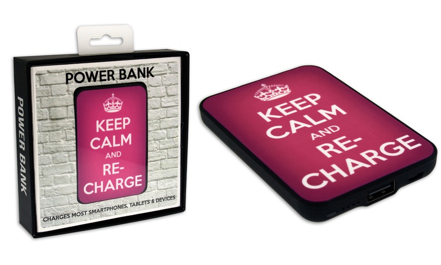 Image 2: Keep Calm Branded Power Bank