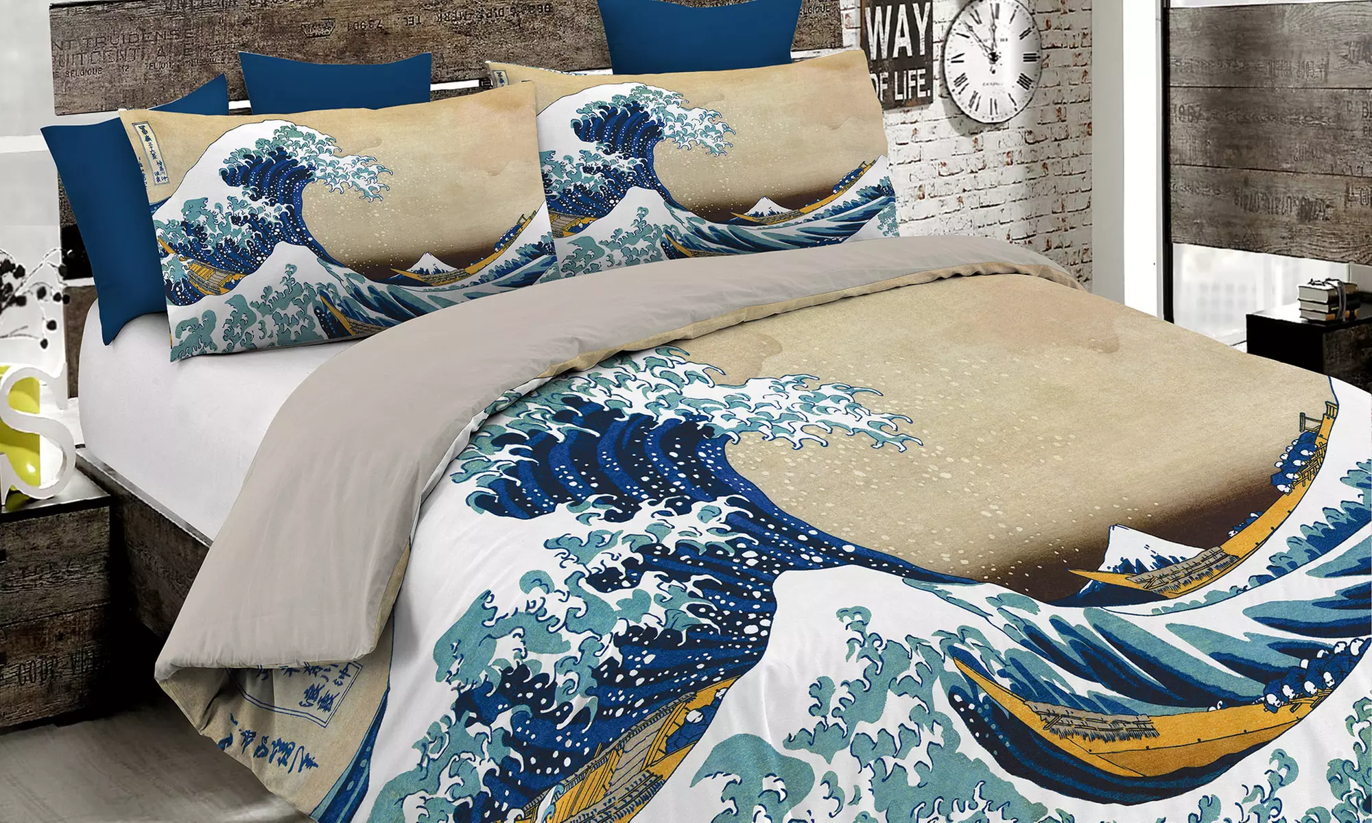 Parure copripiumino matrimoniale Arte no stiro Made in Italy