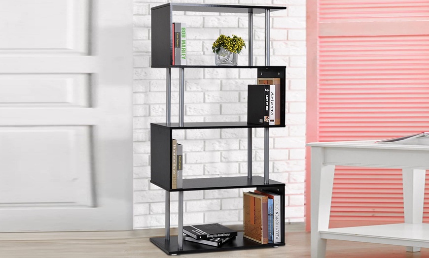 Image 3: Homcom S-Shape Bookshelf