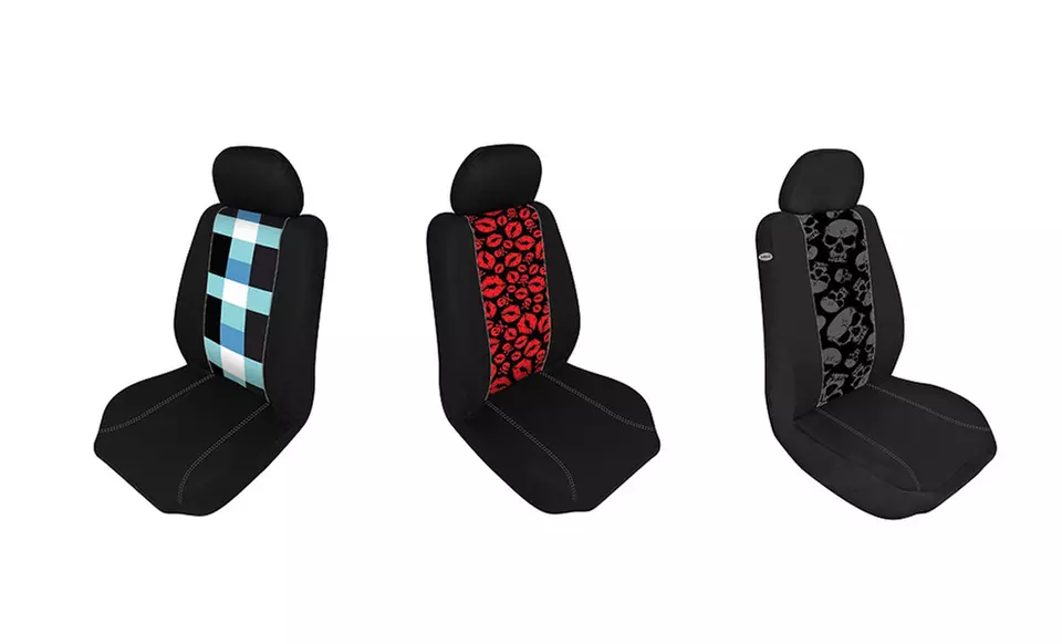 Pair of Zip & Switch Car Seat Covers with 17 Interchangeable Inserts - Second Medium