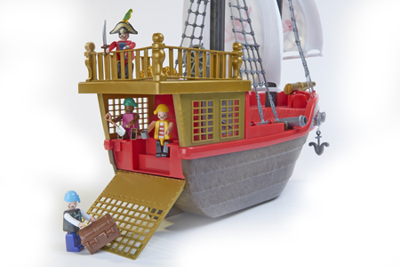 pirate ship and castle playset