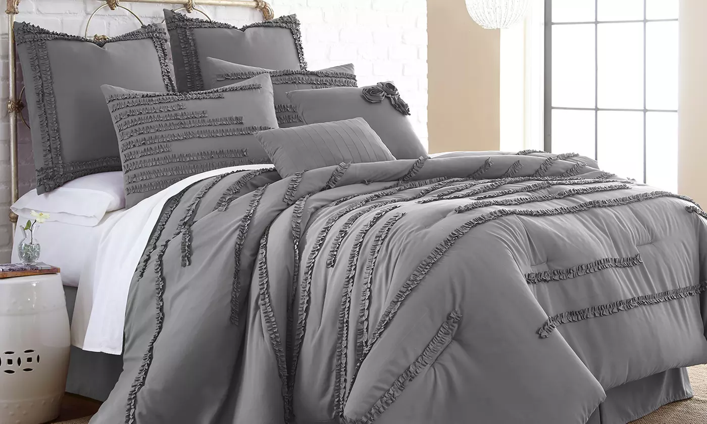 8-Piece King- or Queen-Size Embellished Comforter Set - Second Medium