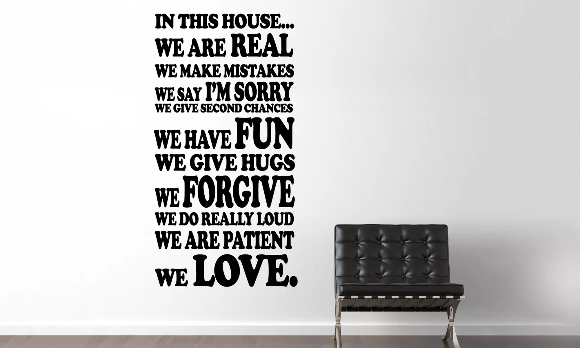 Stickers muraux "Règles de la maison" - Second Medium