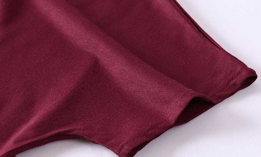 Image 8: Women's Summer Maxi Dress Casual Loose Pockets Long Dress Short Sleeve Split