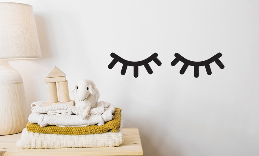 Image 2: Sleepy Eyes Wall Decor Stickers