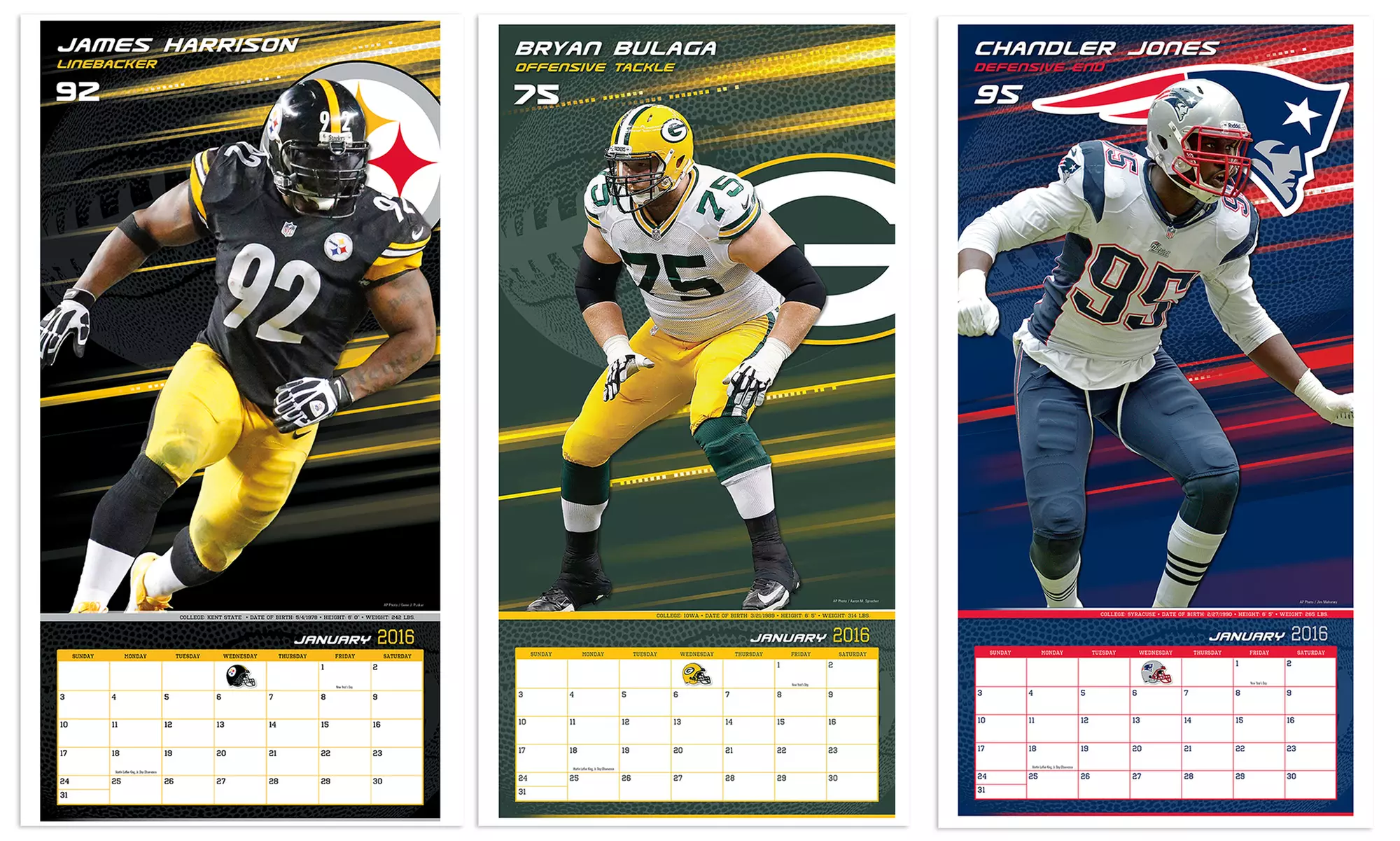 NFL 2016 12"x12" Team Wall  Calendar - Primary Image
