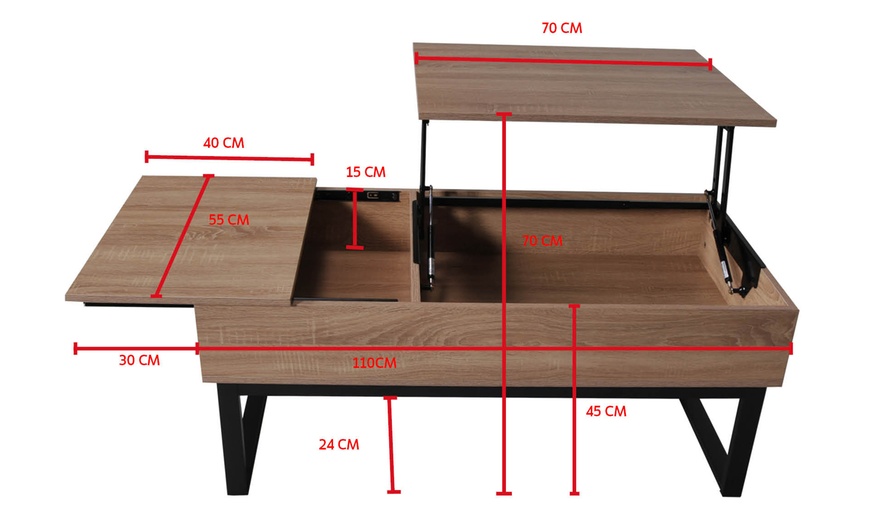 Image 6: Table basse "Flower" 110 x 55 x 46 cm de Weber Industries