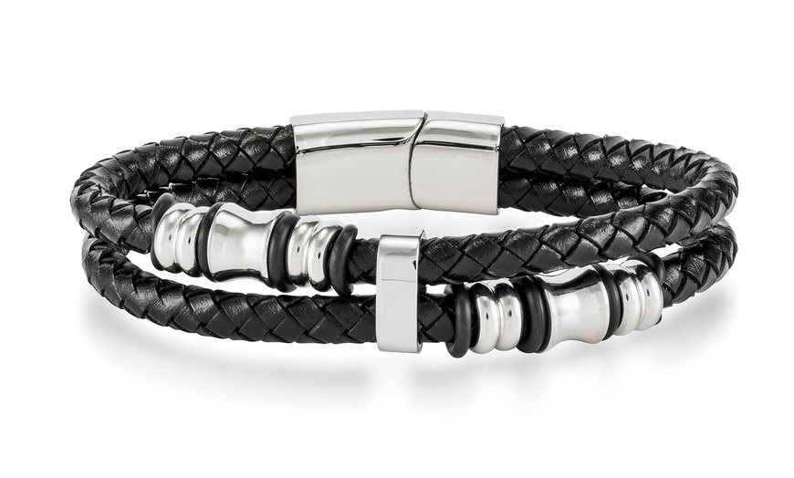 Image 4: Leren armband voor mannen