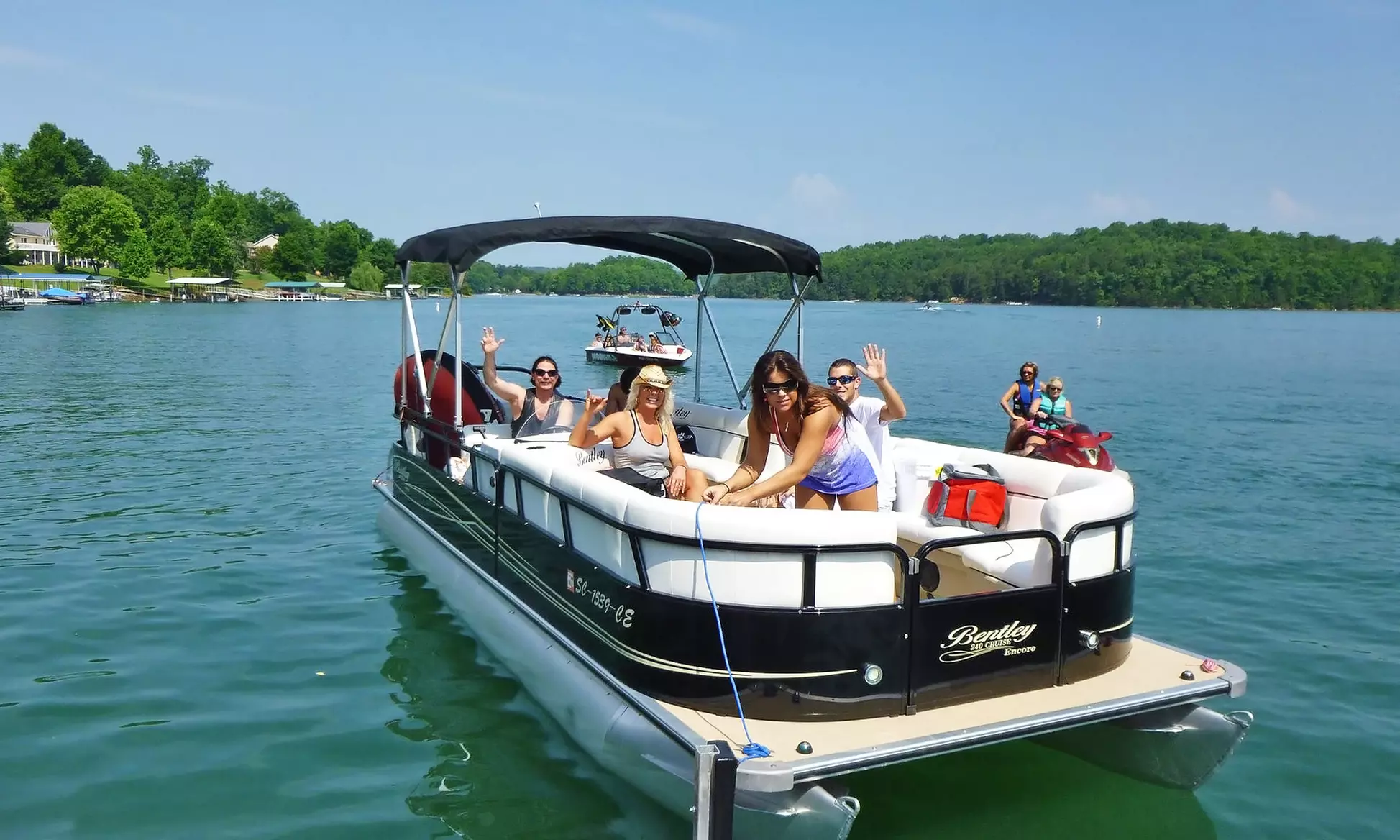7-Hour Pontoon and Tube Rental from Island Horses Pontoon Rental (Up to 39% Off)   - Primary Image