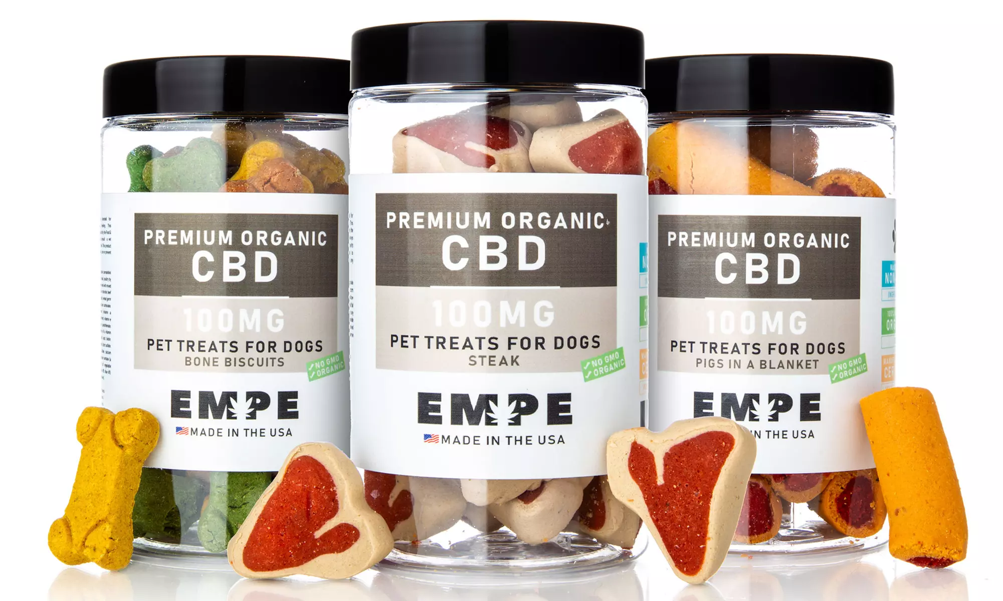 Premium High Strength Organic CBD-Infused Pet Treats (100mg) from EMPE - Primary Image