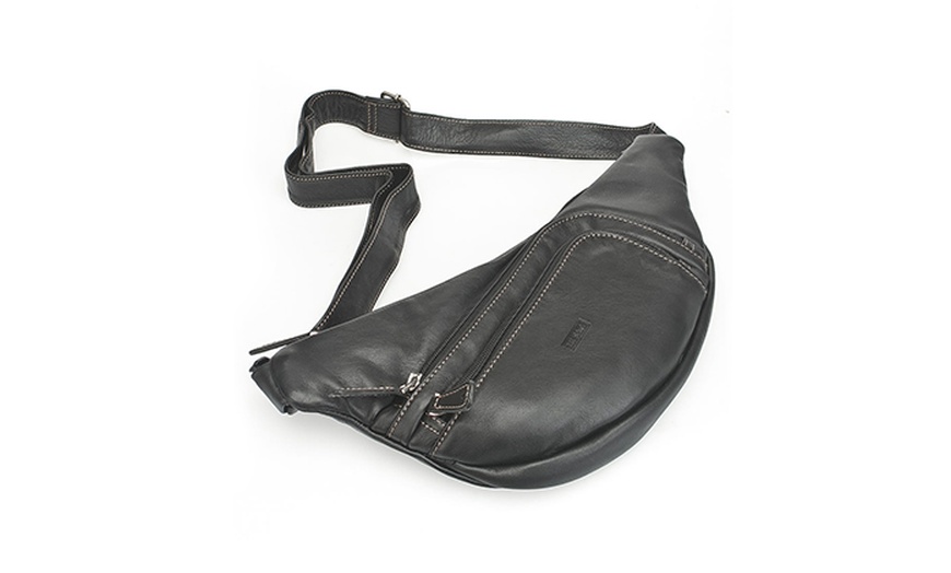 Image 2: Le Sac Italian Leather Shoulder Bag 