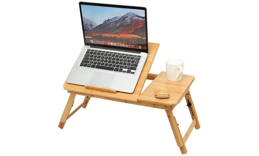 Image 2: Bamboo Laptop Stand