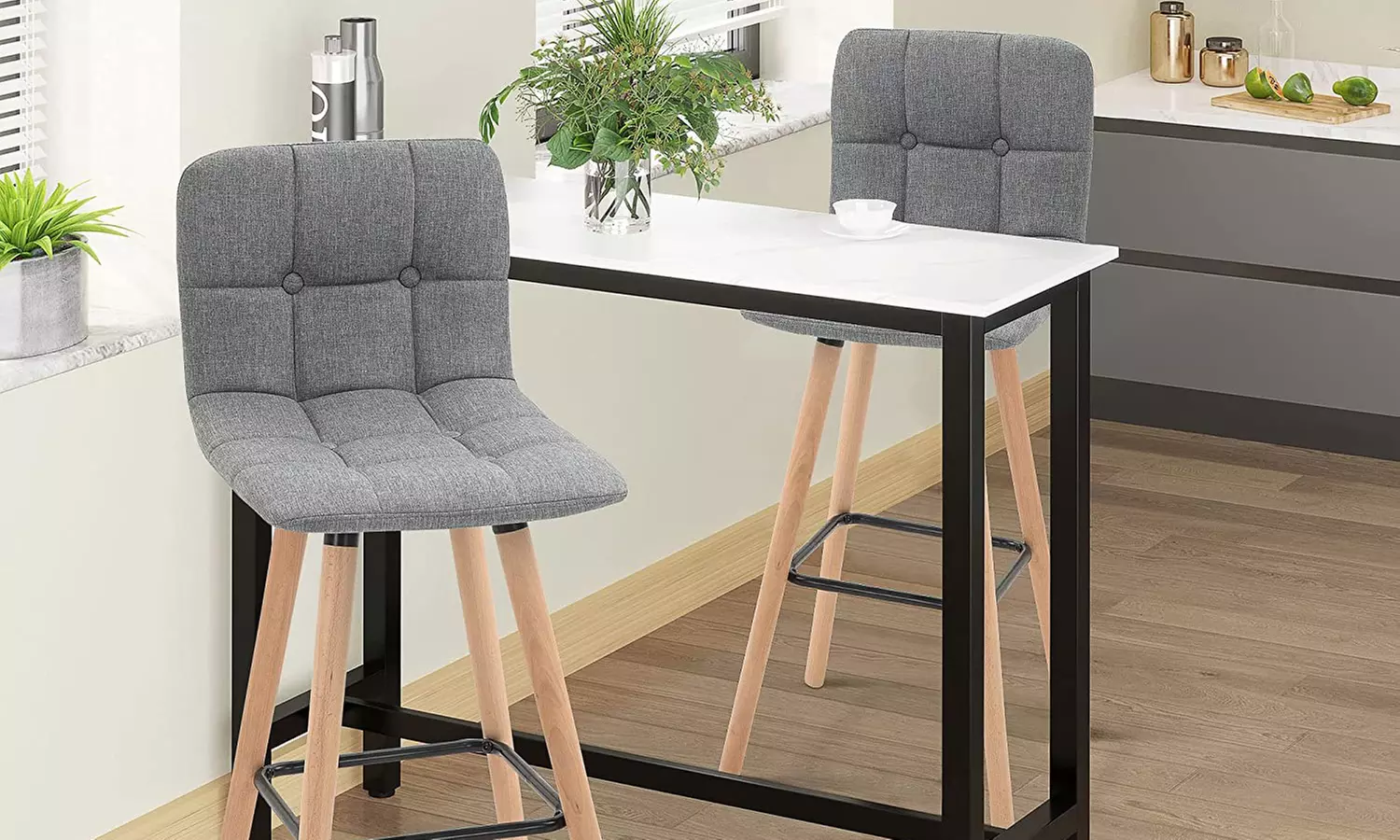 Set of Two HomCom Bar Stools