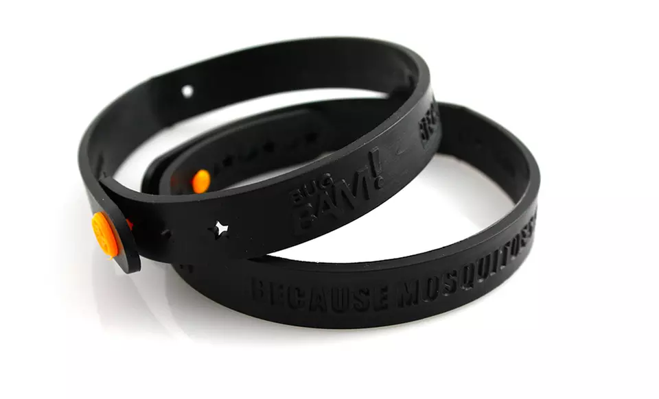 10-Pack of Bug Bam Mosquito-Repelling Wristbands - Primary Image