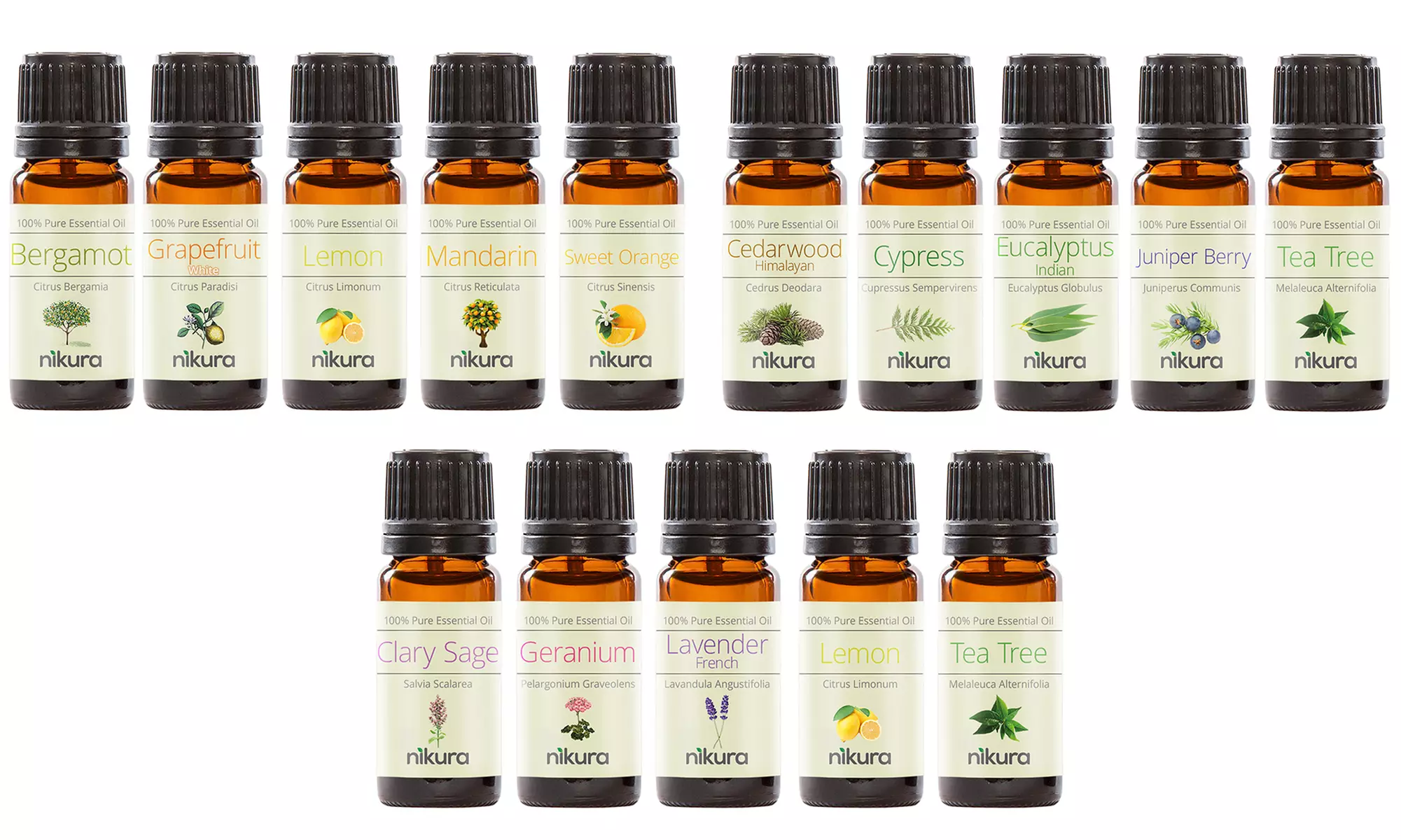 Lot de 5 huiles essentielles 10 ml Nikura - Primary Image