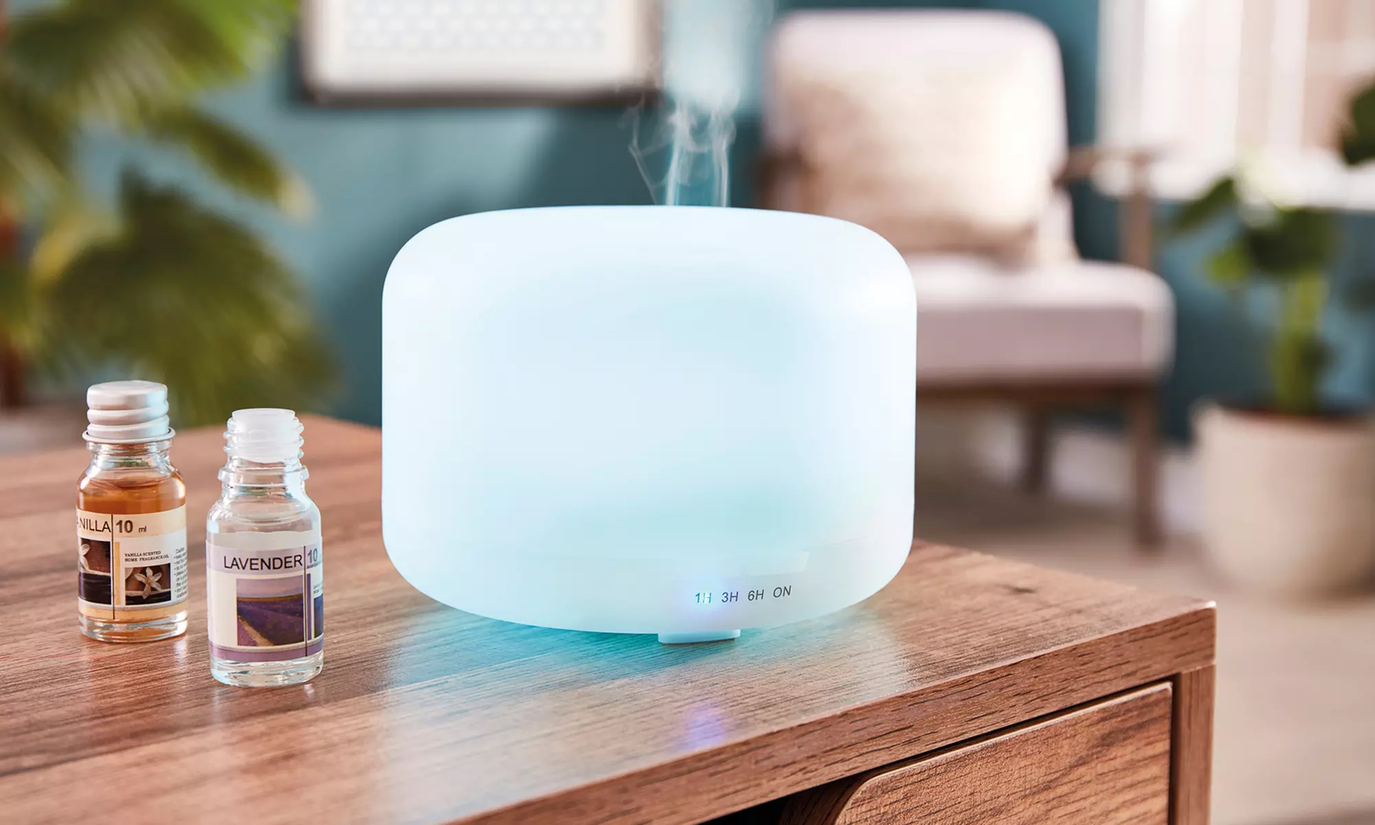 Diffuseur d'aromathérapie de 300 ml avec lot de 12 huiles essentielles en option - Primary Image