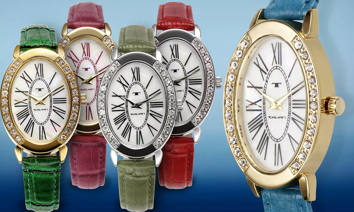 Tavan Jeanne Mother-of-Pearl Dial Ladies' Watch with Swarovski Elements - Primary Image