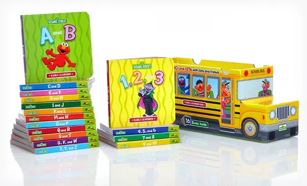 Sesame Street ABCs and 123s 16-Book Bus - Primary Image