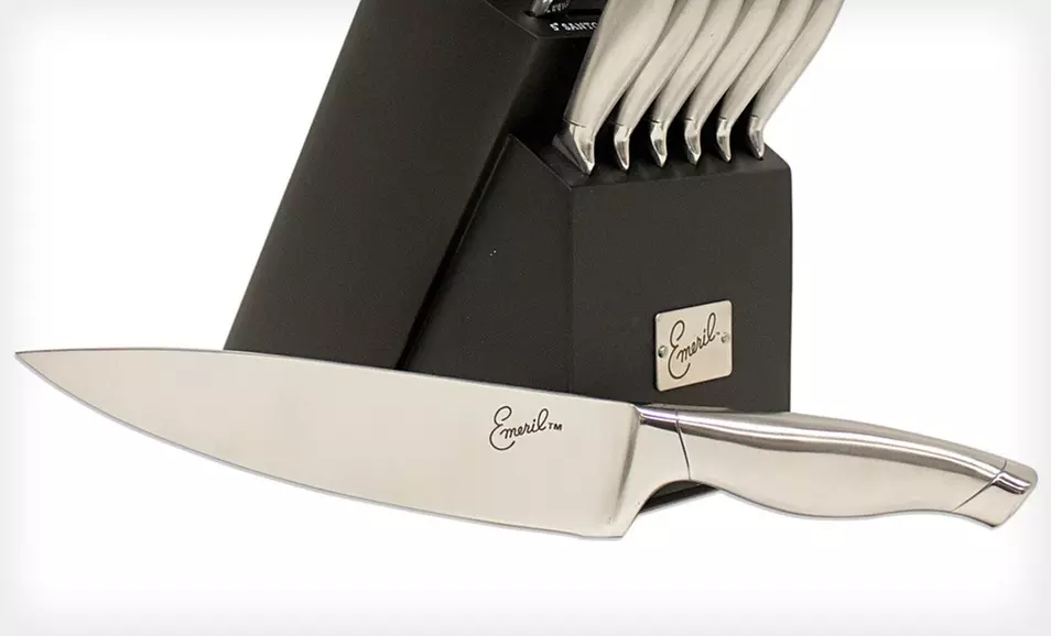 $59.99 for an Emeril 15-Piece Stainless-Steel Knife Block Set ($99.99 List Price). Free Shipping and Returns. - Second Medium