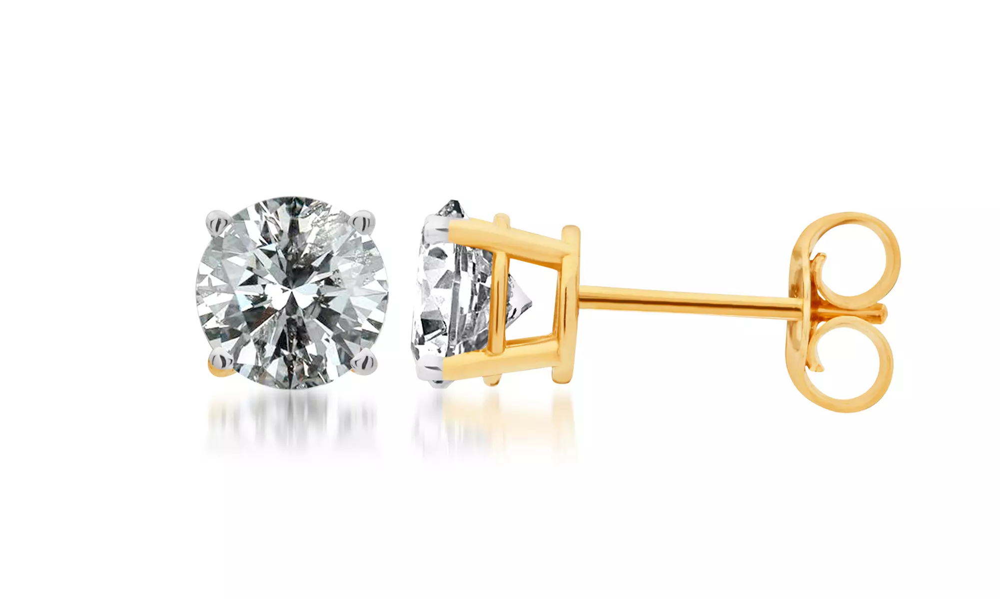 0.50, 0.75, 1.00, 1.25, 1.50 CTTW Diamond Stud Earrings - Second Medium